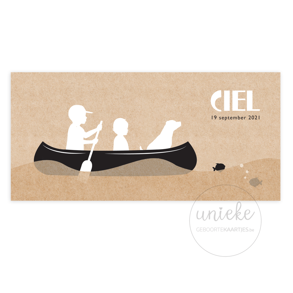 Geboortekaartje Ciel Kano Voorkant Voorkant van het kaartje van Ciel