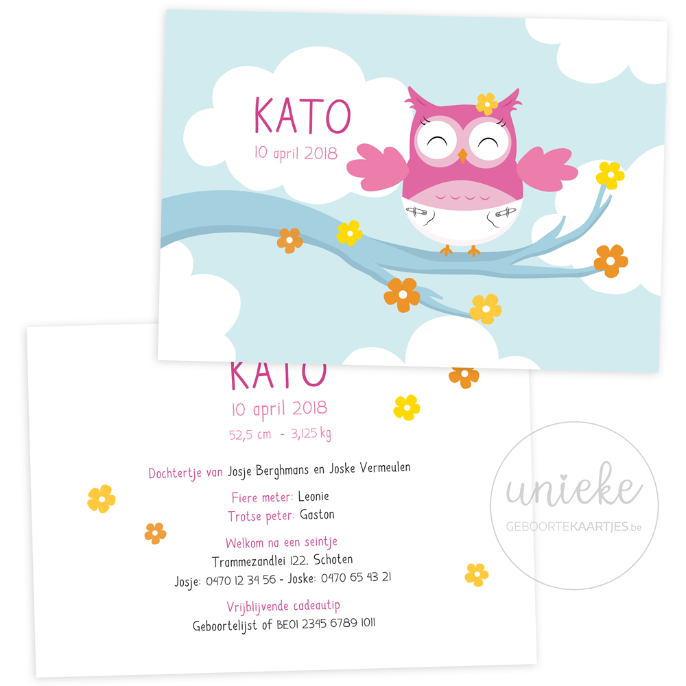 Geboortekaartje Kato Uil Enkel Geboortekaartje Kato Uil Enkel