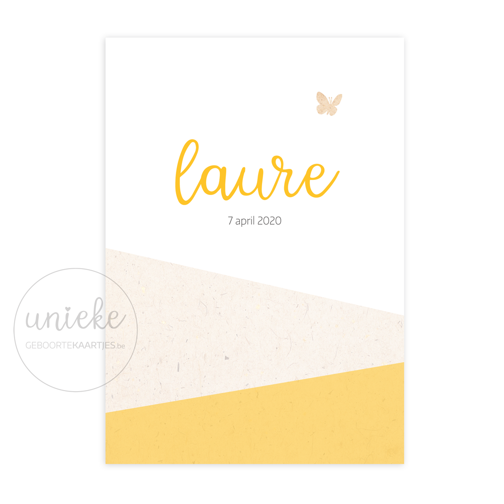 Voorkant van het kaartje van Laure