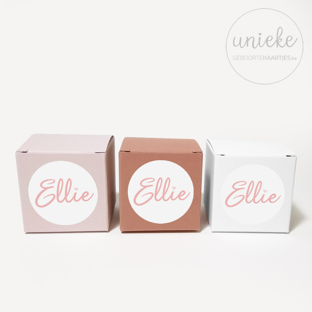 Assortiment doosjes bij kaartje Ellie
