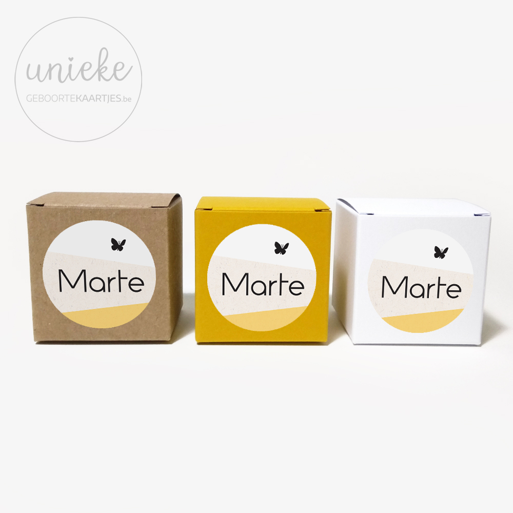 Stickertje-Marte Assortiment doosjes bij stickertje Marte