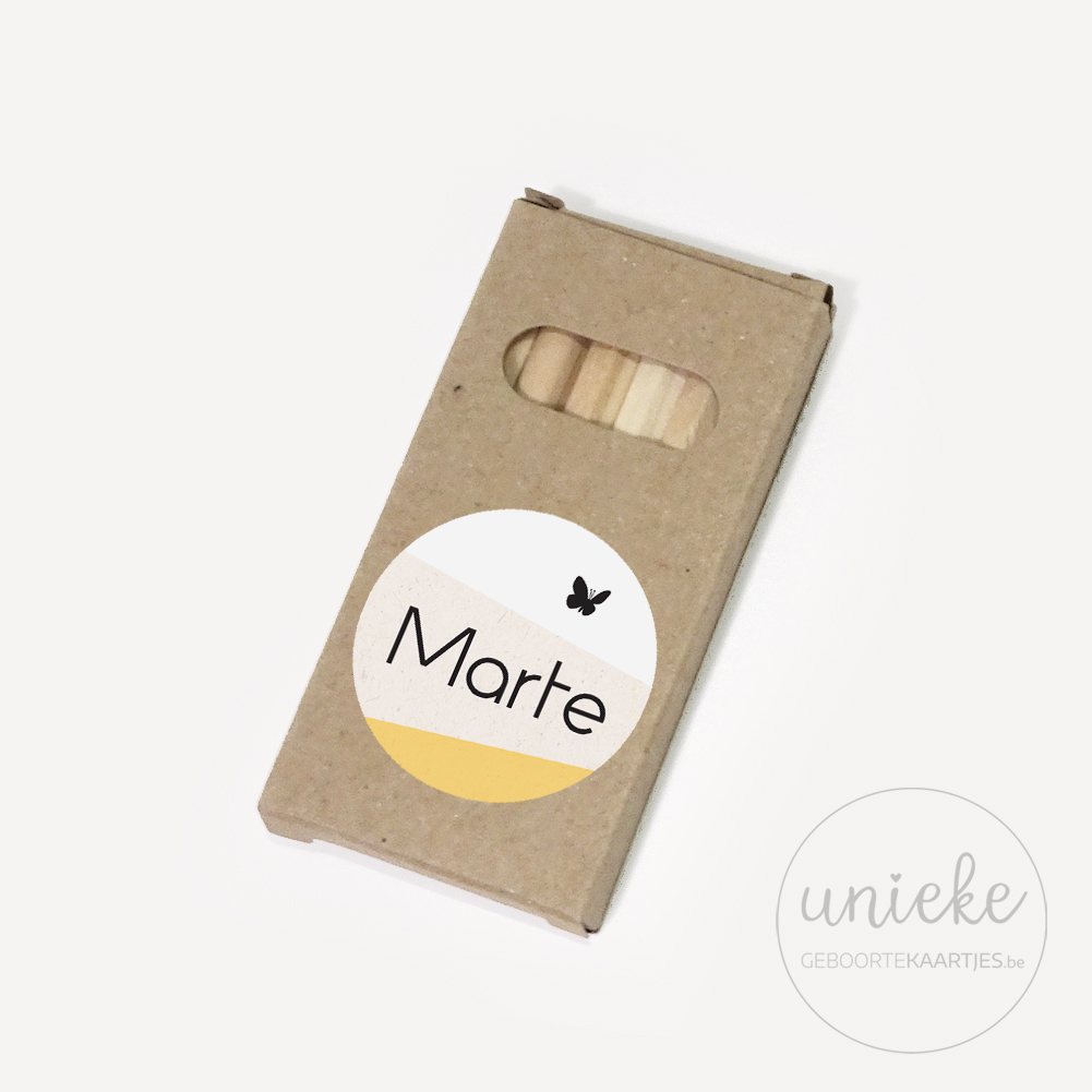 Stickertje-Marte-potloodjes-kraft Stickertje Marte op kraft pakje potloodjes