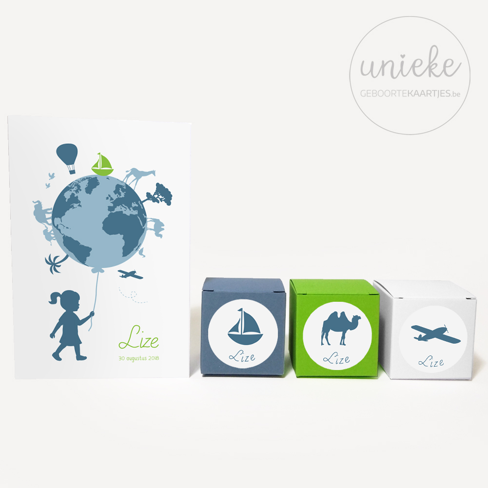 Stickertjes bij het kaartje van Lize