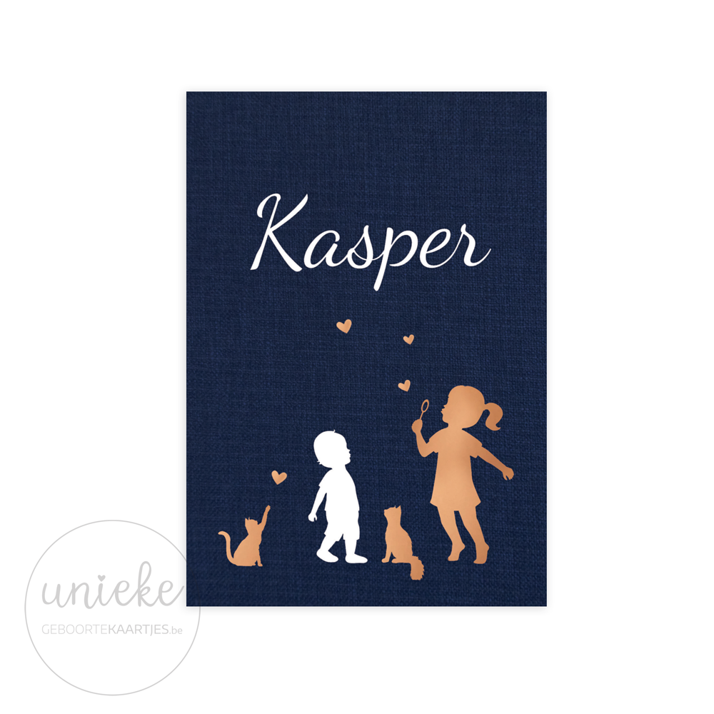 Voorkant van het kaartje van Kasper