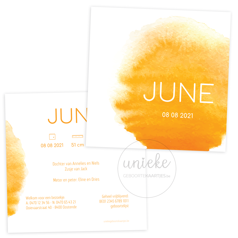 Geboortekaartje van June
