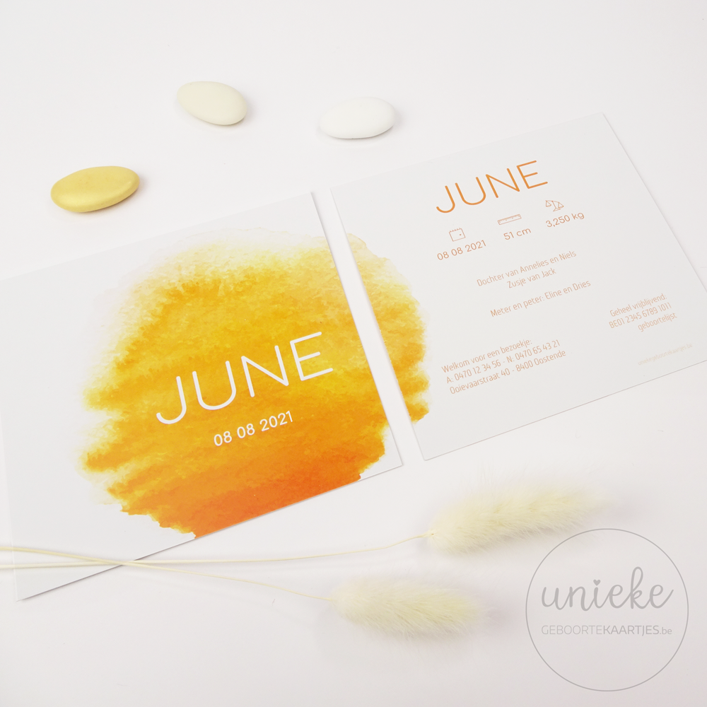 Geboortekaartje van June