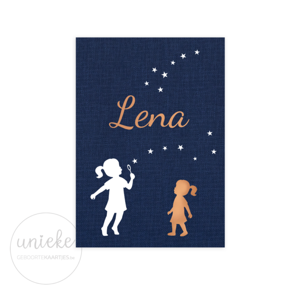 Voorkant van het kaartje van Lena