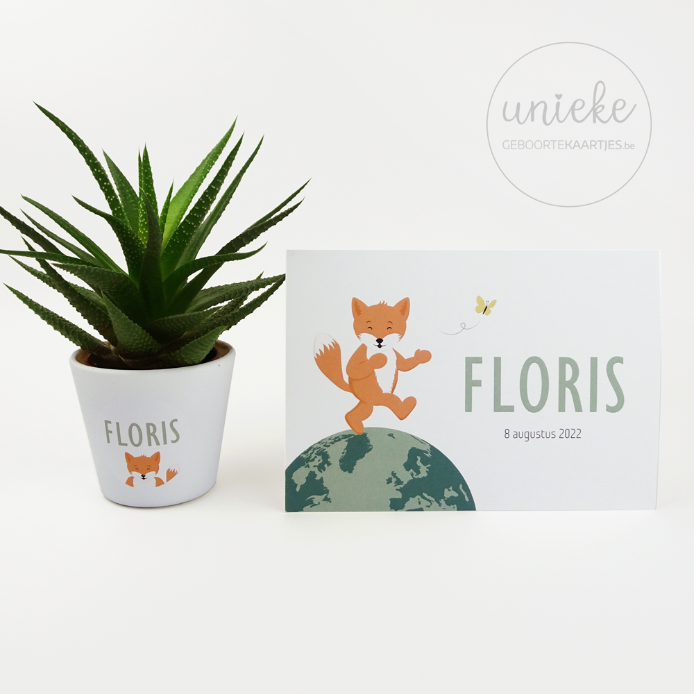 Floris Ronde Sticker Vos Ronde sticker van Floris