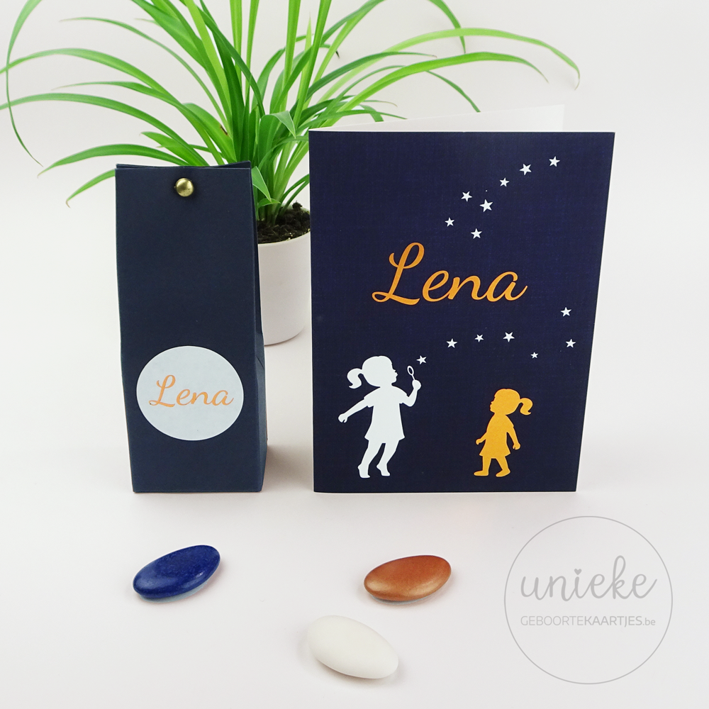 Ronde sticker met koperfolie van Lena