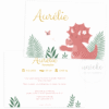 geboortekaartje-aurelie-dinosaurus-enkele-kaart Enkel kaartje van Aurelie