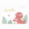 geboortekaartje-aurelie-dinosaurus-voorkant Voorkant van het kaartje van Aurelie
