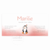 geboortekaartje-marilie-pinguin-achterkant De achterkant van het geboortekaartje van Marilie met een pinguïn en een ijsbeer