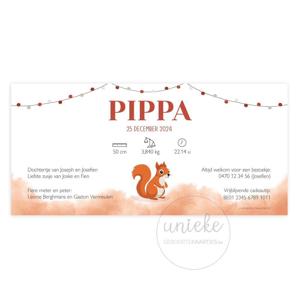 geboortekaartje-pippa-eekhoorn-achterkant De achterkant van het geboortekaartje van Pippa