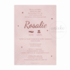 De achterkant van het geboortekaartje van Rosalie